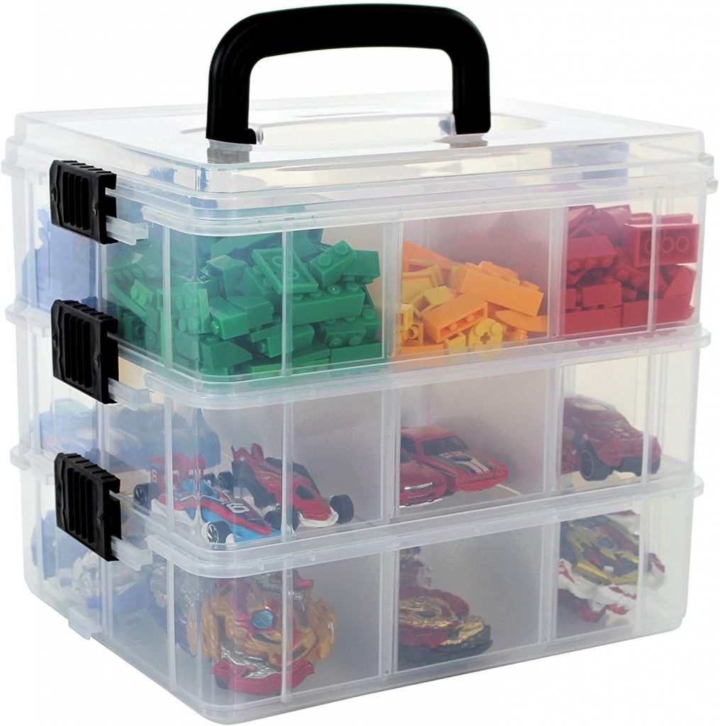 Bins & Things Toy Organizer with 40 Adjustable Compartments Compatible with LOL Surprise Dolls