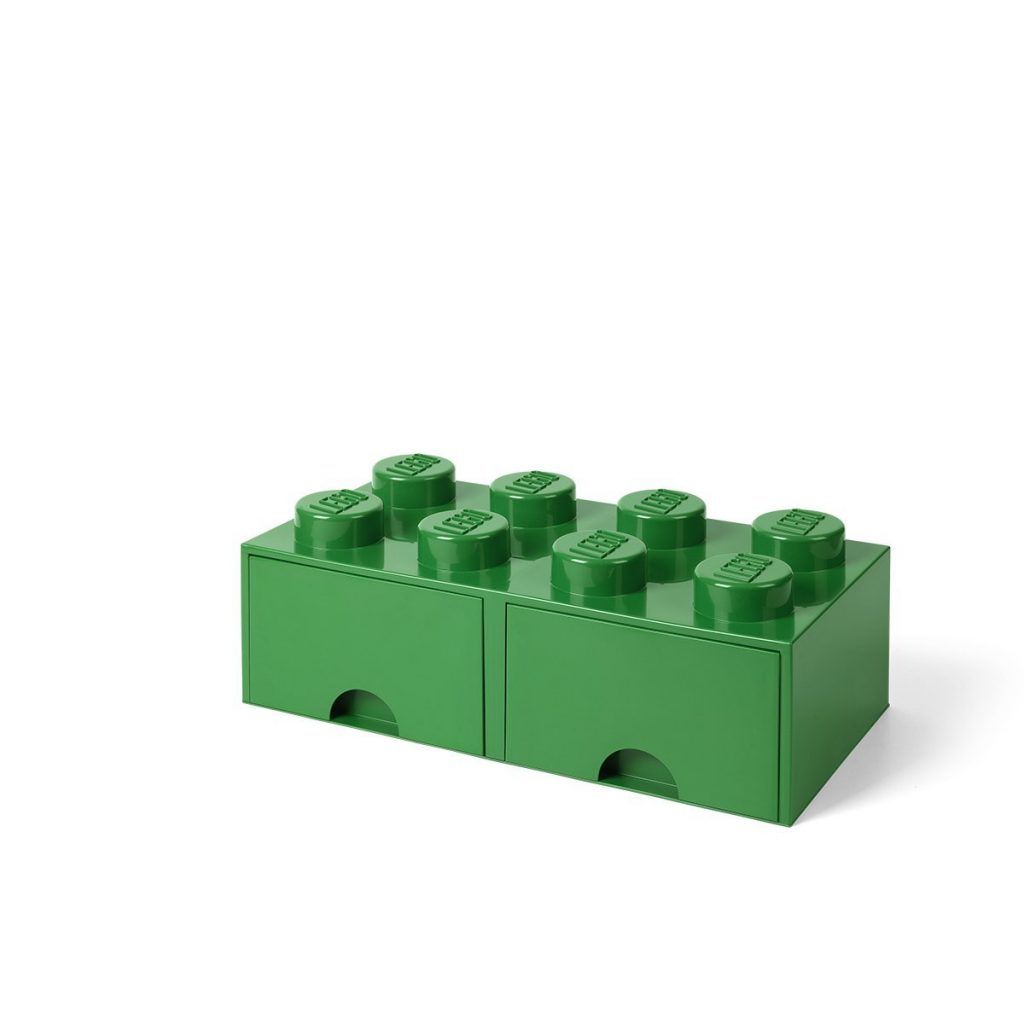 LEGO Brick Drawer, 8 Knobs, 2 Drawers, Stackable Storage Box