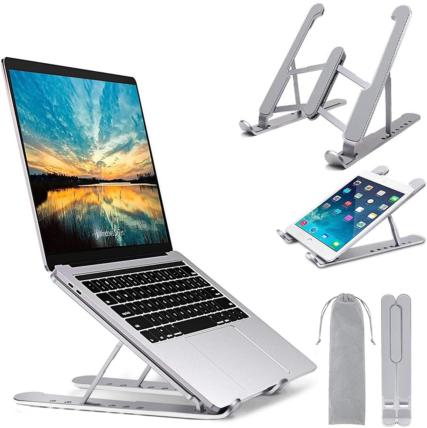 Lightweight and highly portable laptop stand.