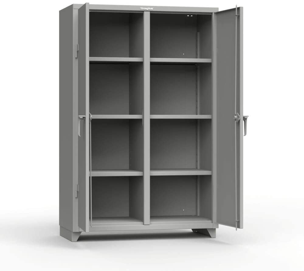  Strong Hold Storage Cabinet with 6 Adjustable Shelves | Double Shift Doors with Independent Locking 