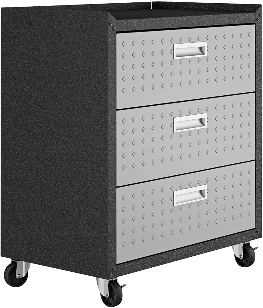 Manhattan Comfort Fortress Collection Convenient Durable Mobile Garage Chest Great for Tools and Supplies