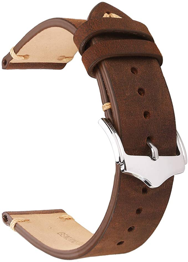 EACHE Vintage Brown Leather Watch Strap For Men