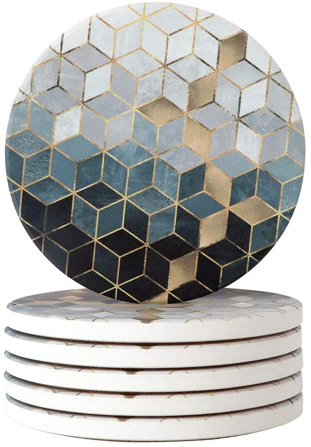 Lahome Water Cube Pattern Coasters