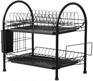 PJSEC 2-Tier Dish Drying Rack For Kitchen