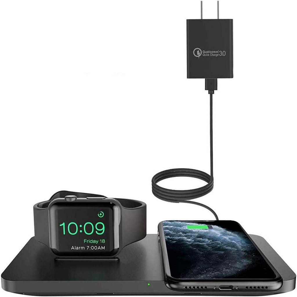 Seneo 2 in 1 Wireless Charging Pad with iWatch Stand