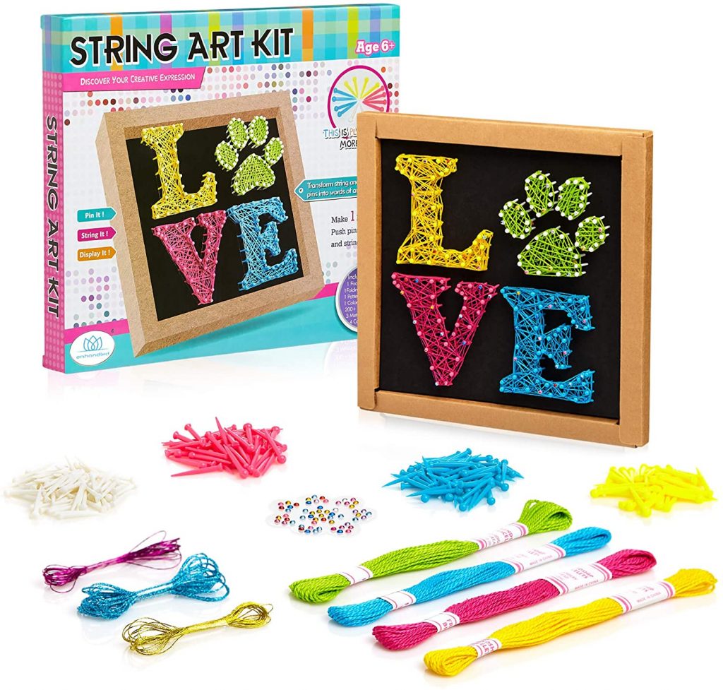 String Art Kit Craft for Kids 9-12 - DIY Canvas for Boys, Girls, Teens and Adults