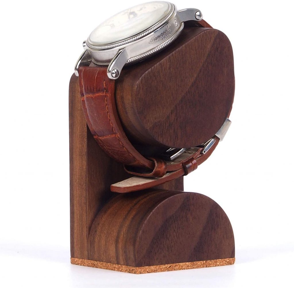  Walnut Solid Wood Traditional Watch Display Stand - Platform for All Models (Traditional Watch Stand TWS01)