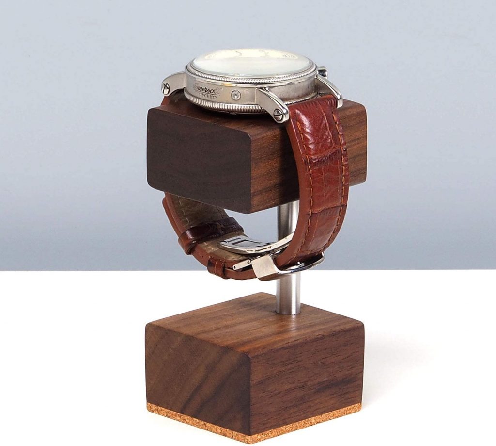 Walnut Solid Wood Traditional Watch Display Stand - Platform for All Models (Traditional Watch Stand TWS02)