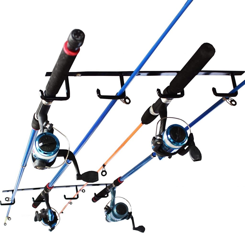  YYST Overhead Ceiling Fishing Rod Rack Fishing Rod Storage Holder 