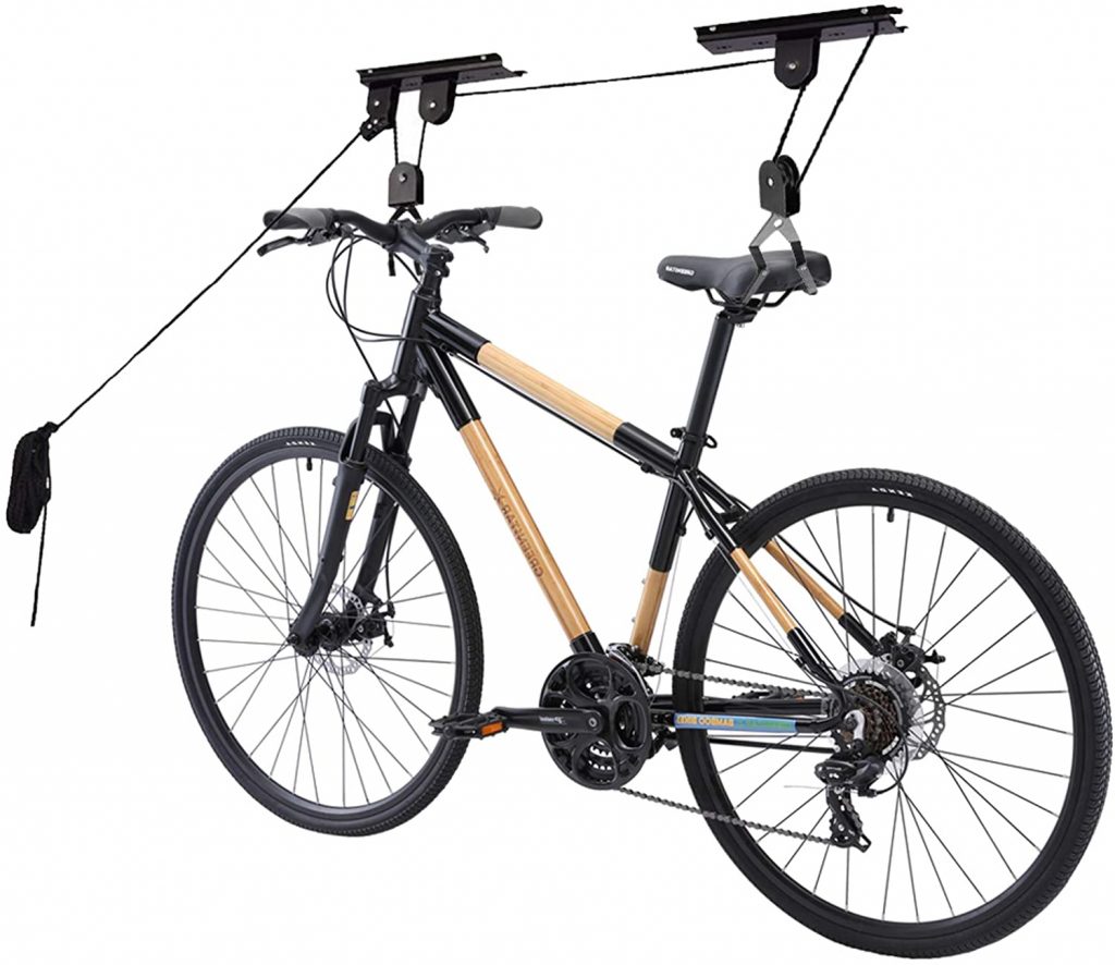  Comfecto Rack Lift Bike Hooks Garage Heavy Duty 50 lbs