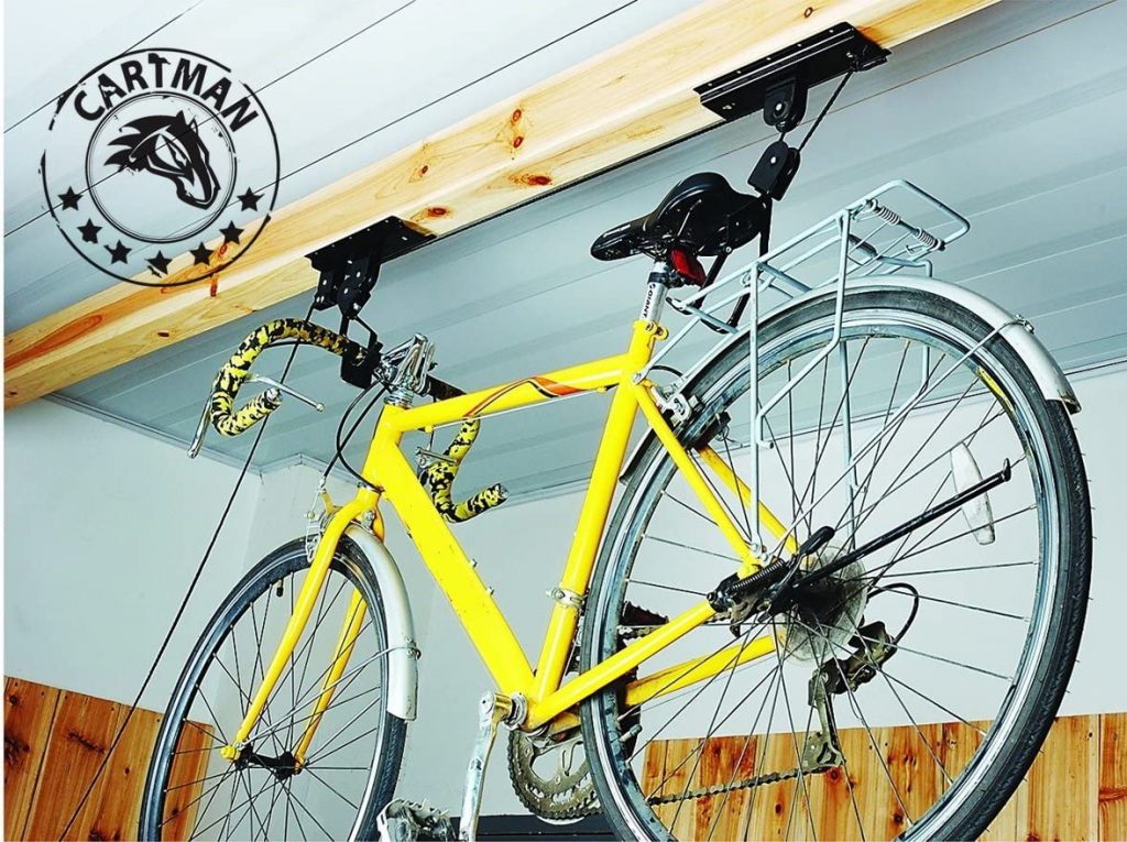  CARTMAN 2 Packs Garage Utility Ceiling-Mounted Bike Lift