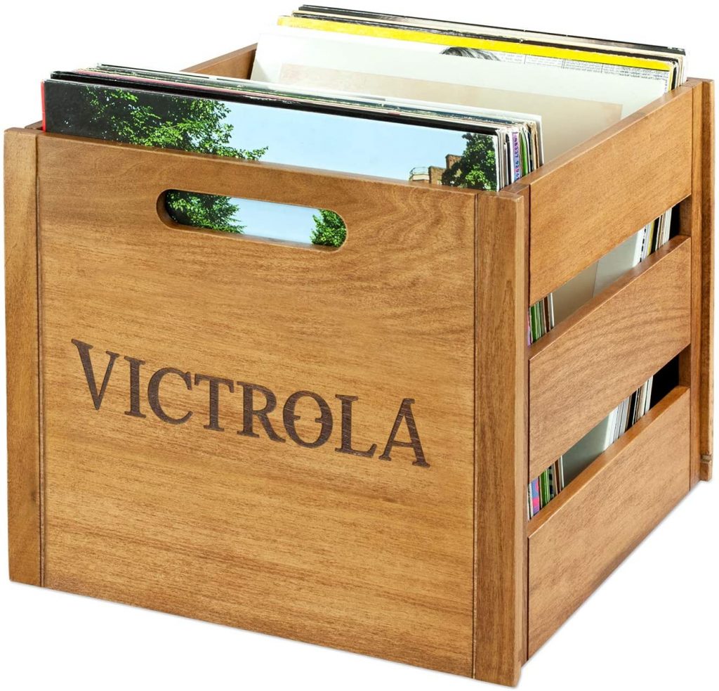 Victrola Wooden Record Crate