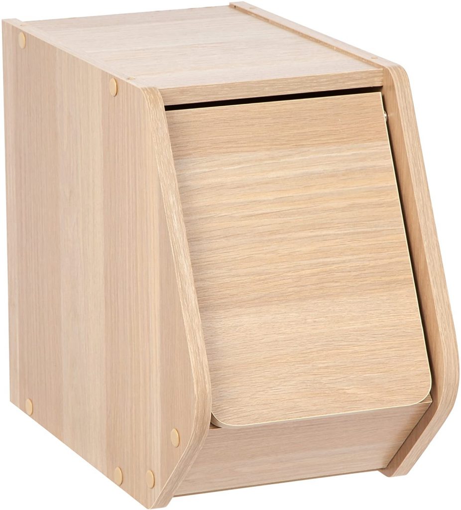  IRIS USA SBD-NLB Modular Wood Stacking Storage Box with Door