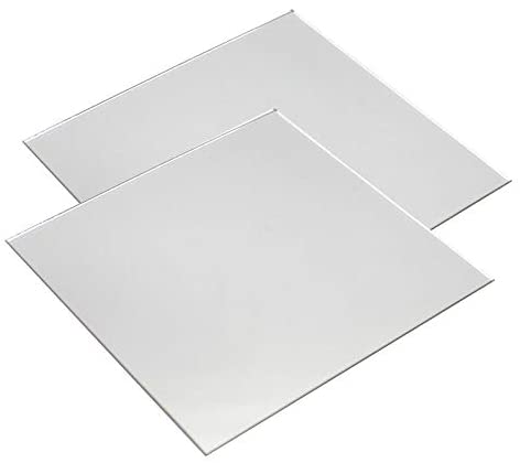  SOFIALXC Mirrored Acrylic Plexiglass Sheet, Square Plastic Module Plate for DIY Model Project 