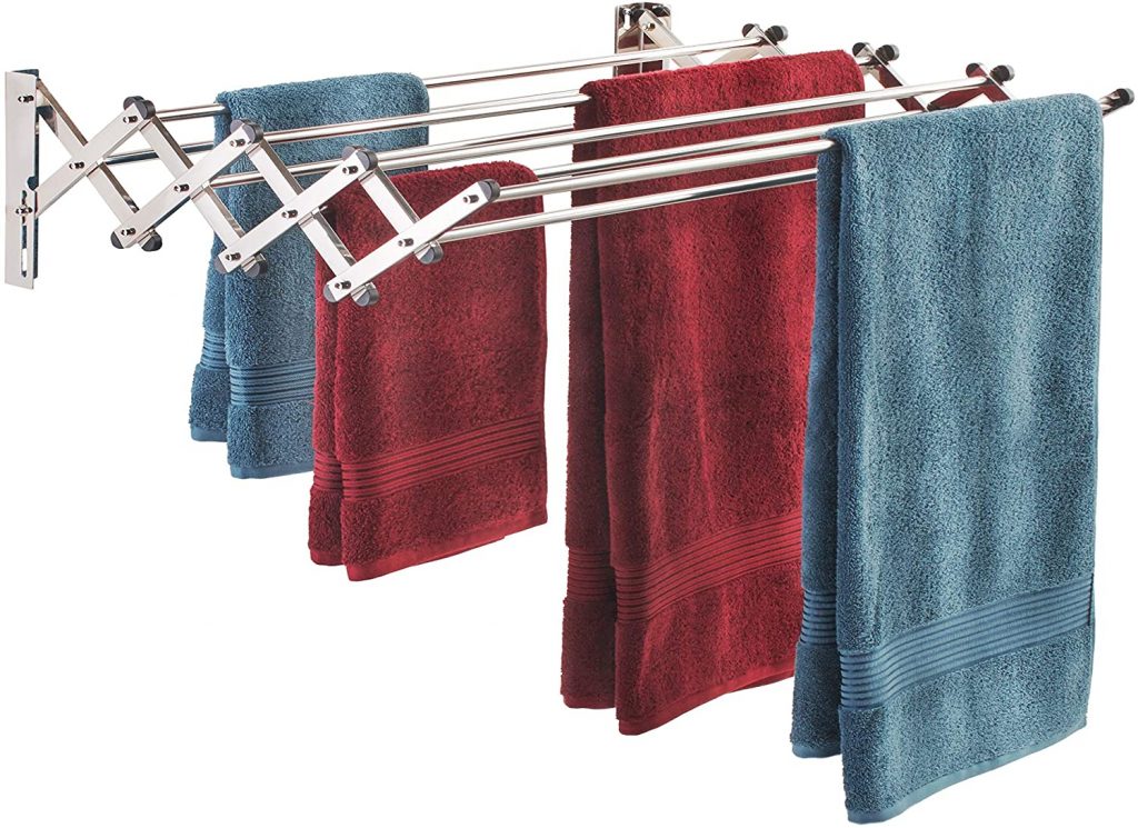  Smartsome Space Saver Fold Away Racks: Stainless Steel Wall Mounted Laundry Drying Rack, Easy To Install High-Quality Design