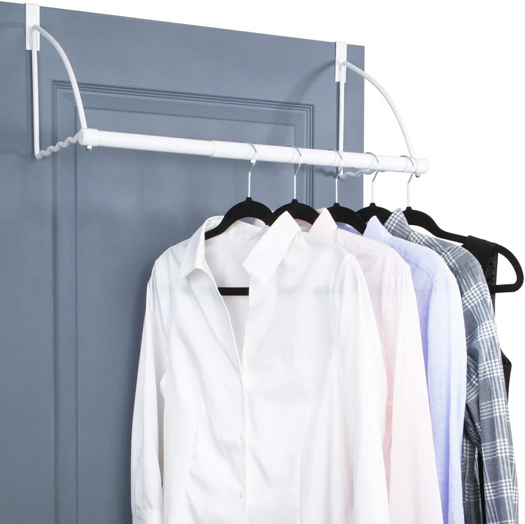  Over The Door Closet Valet- Over The Door Clothes Organizer Rack and Door Hanger for Clothing or Towel, Home and Dorm Room Storage and Organization
