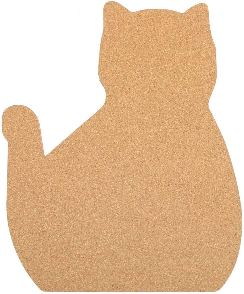 12” x 15 ” Cat Shape Large Cork Board Tiles