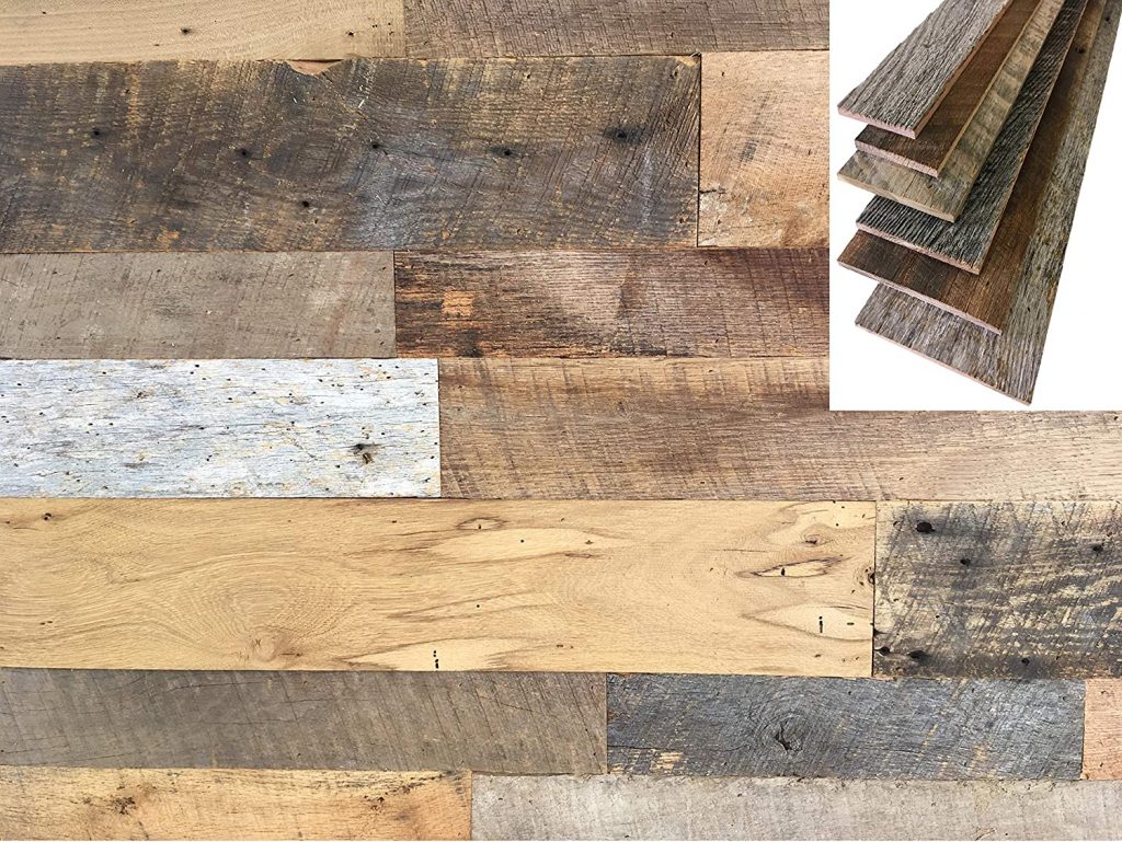  Vintage Harvest Reclaimed Barn Wood Wall Planks - Naturally Weathered
