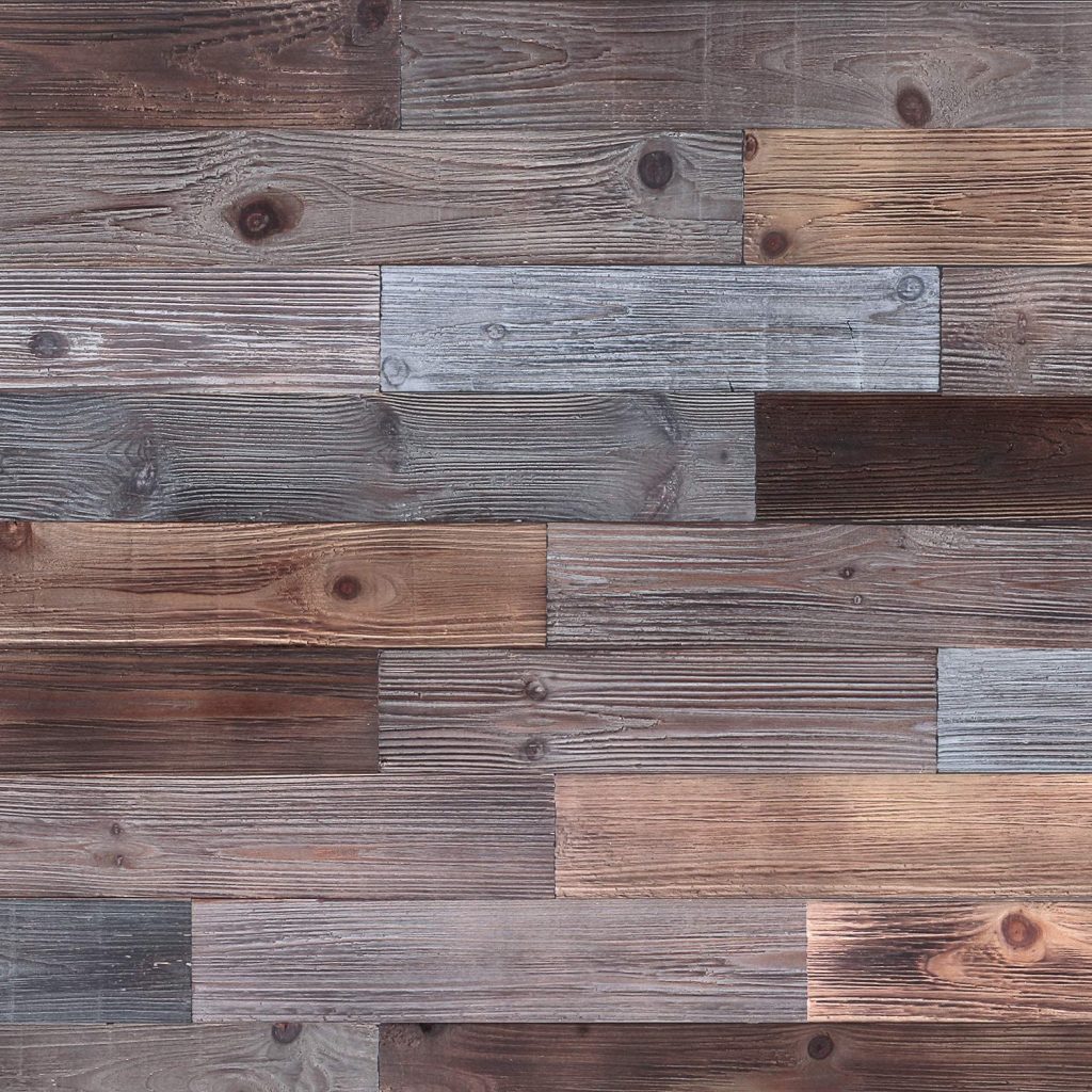  Holydecot Reclaimed Barn Wood Wall Panels - DIY Peel and Stick Easy Installation, 10.6 Sq Ft