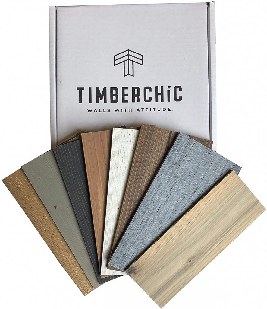  Timberchic DIY Reclaimed Wooden Wall Planks -Simple Peel and Stick Application.