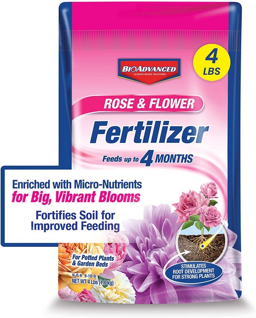  BioAdvanced 100532525 Bayer Rose & Flower Fertilizer Granules, 4 lb, White