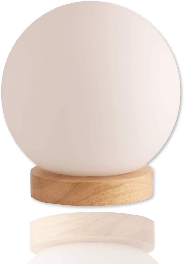  Iris Glass Ball Table Lamp with 6 Watt 550 Lumen 2700K LED Bulb Included-