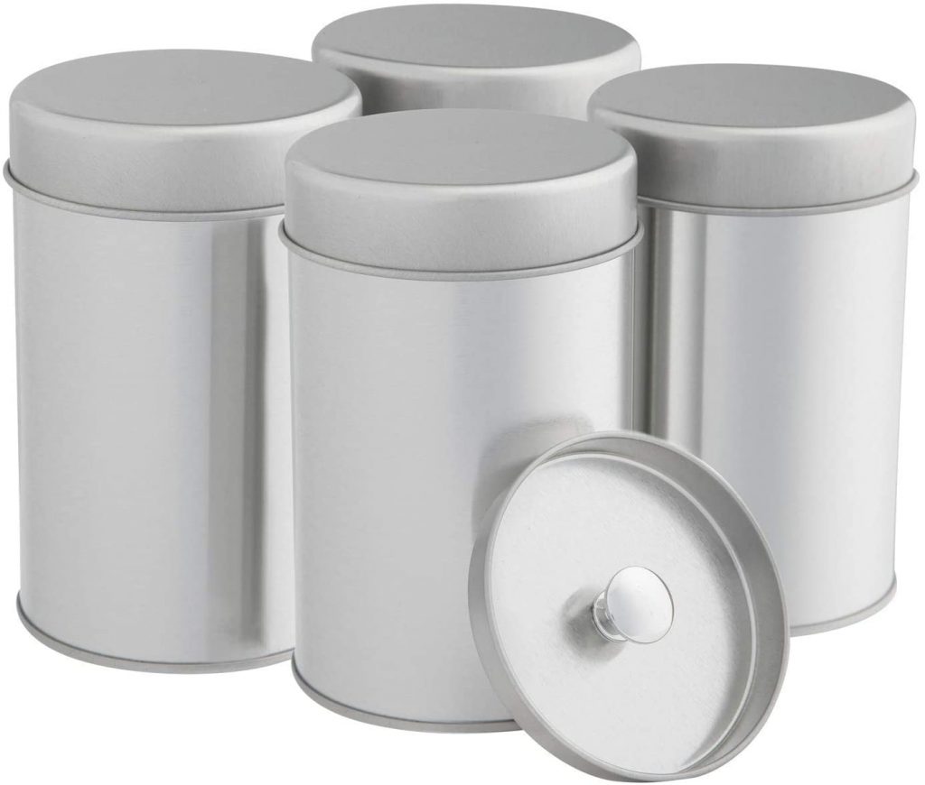  Tea Tin Canister with Airtight Double Lids for Loose Tea