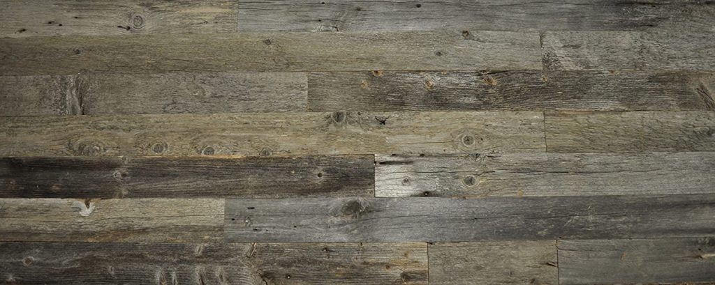  EAST COAST RUSTIC Reclaimed Barn Wood Wall Panels - Easy Install Rustic Wood DIY Wall Covering for Feature Walls (20 Sq Ft - 5.5" Wide, Grey)