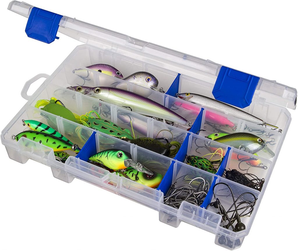 13 Compartments Fishing Tackle Box One Tray Gear Hooks Lures Lightweight Sturdy 