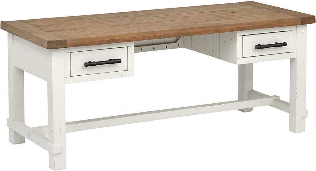 Amazon Brand – Stone & Beam Barrett Reclaimed Wood 2-Drawer Desk