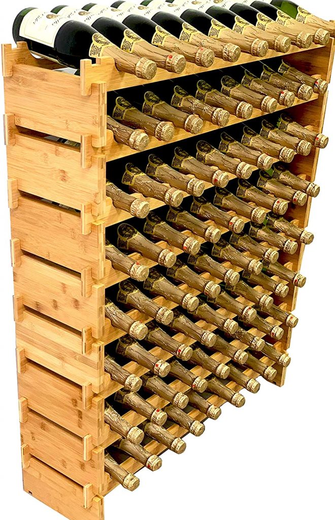  DECOMIL 72 Bottle Stackable Modular Wine Rack
