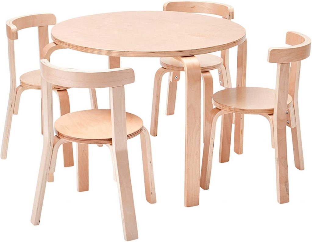  ECR4Kids Bentwood Curved Back Table and Chair Set