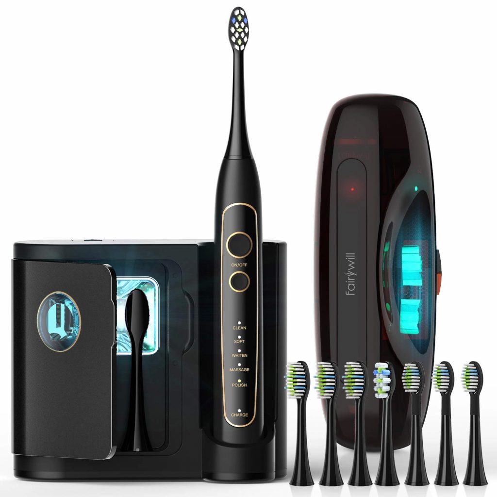 Fairywill PRO Electric Toothbrush With 5 Modes And Rechargeable UV Case
