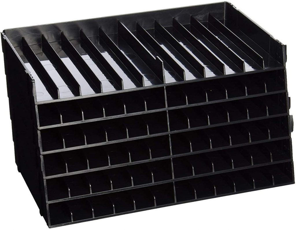 Storage trays black 6-pack