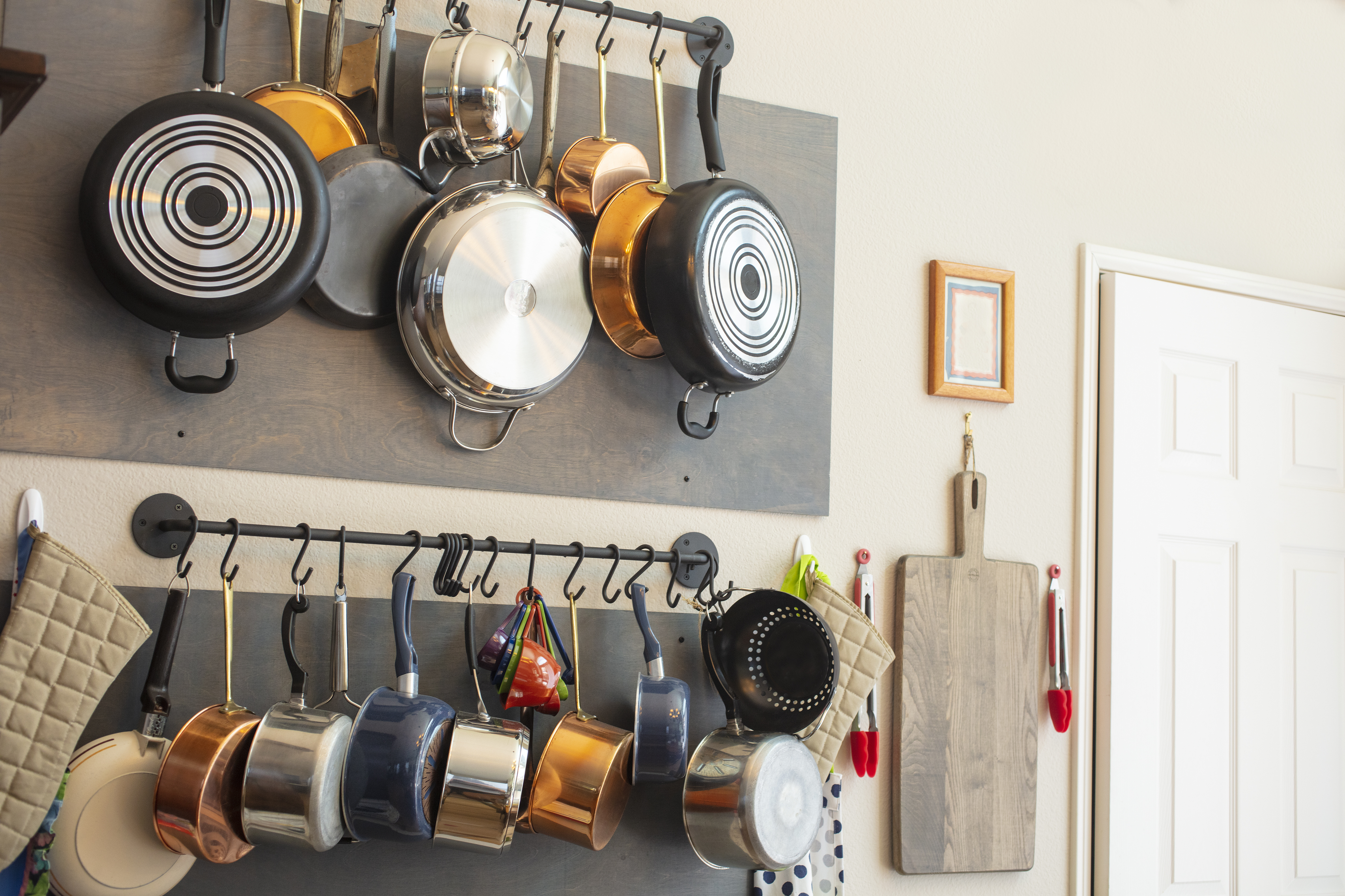 Classic Pot & Pan Hanging Rack for Above the Stove Full Steel Kitchen Organizer 