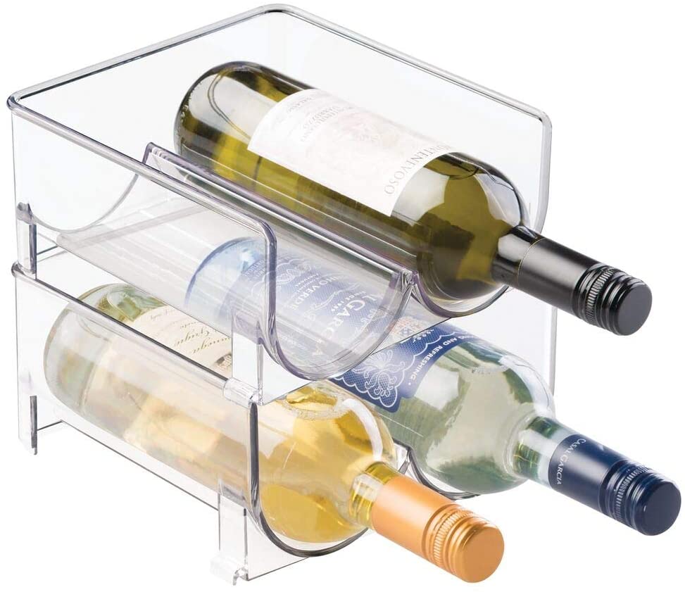  mDesign Plastic Free-Standing Wine Rack