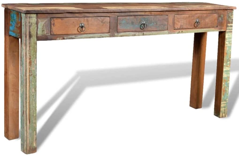 vidaXL Console Table with 3 Drawers