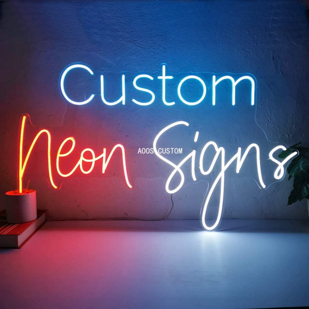 AOOS CUSTOM Dimmable LED Neon Signs for Wall Decor