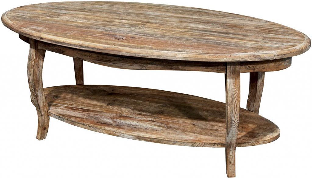 Alaterre Rustic Oval Coffee Table