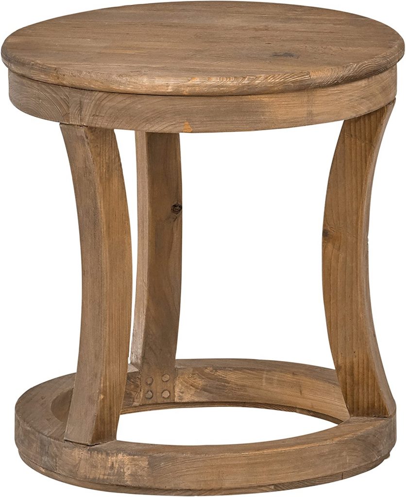 Amazon Brand – Stone & Beam Modern Rustic Reclaimed Elm Round Accent Side End Table