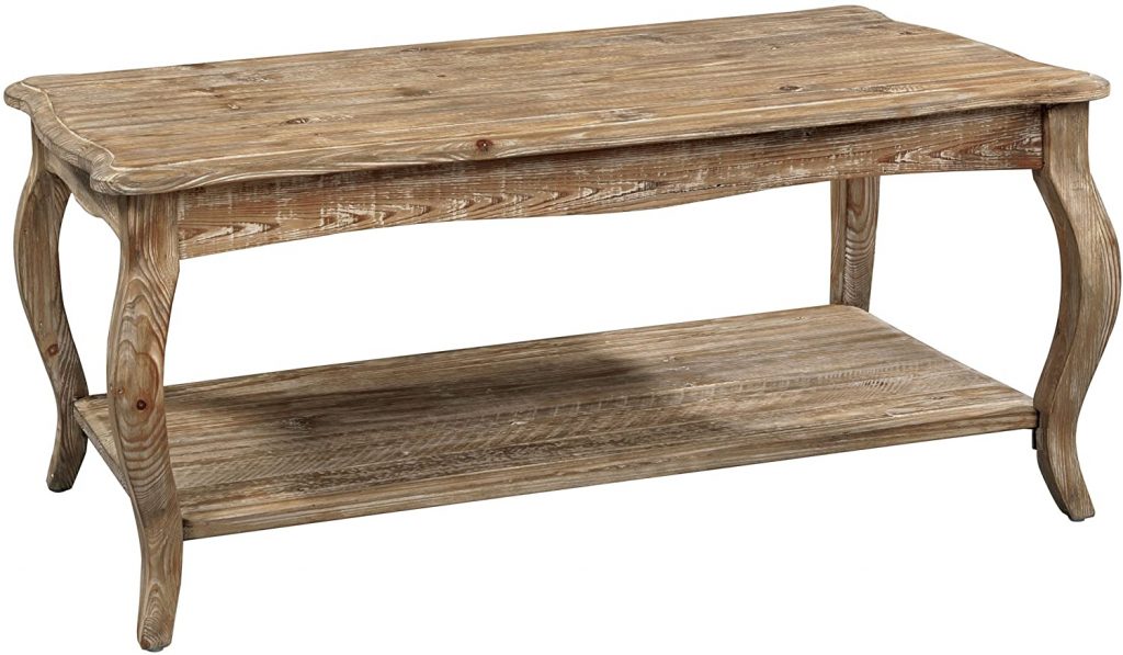 Austerity Reclaimed Wood Coffee Table with Open Shelf