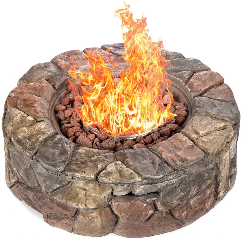 Best Choice Products 30,000 BTU Gas Fire Pit for Backyard