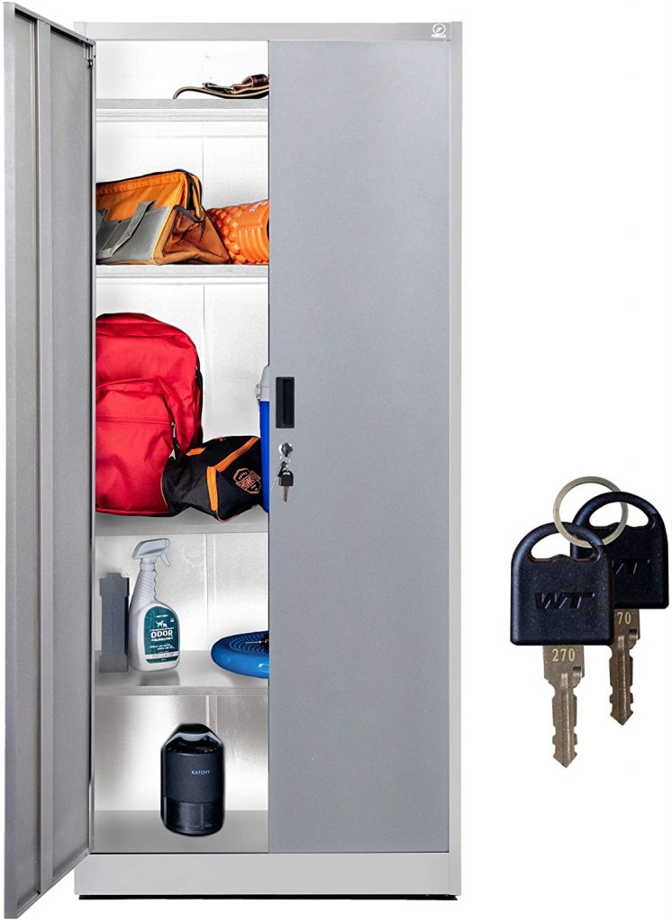 Fedmax Metal Storage Cabinet - 71 Tall w:Locking Doors & Adjustable Shelves