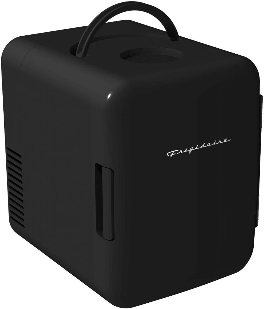  Frigidaire EFMIS129-BLACK 6 Can Retro Mini Portable Personal Fridge/Cooler for Home