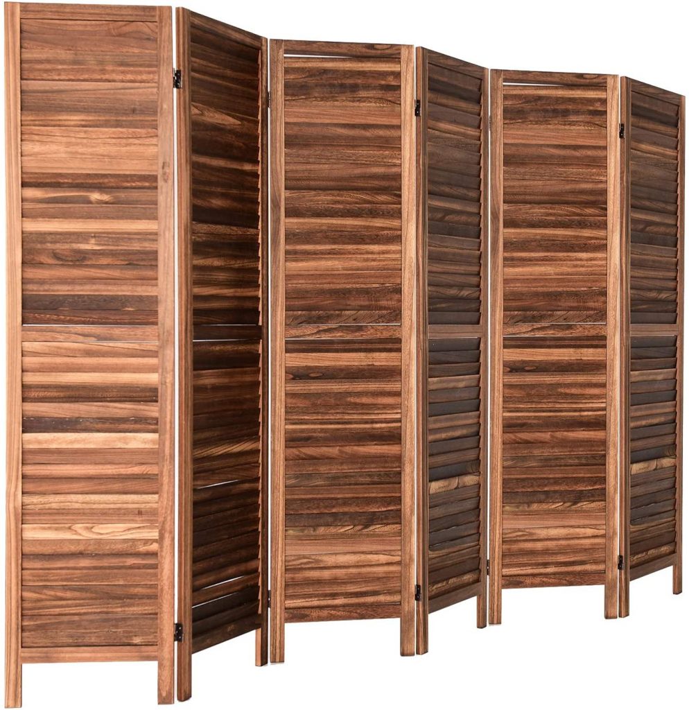 GLSLAND 6 Panel Wood Room Divider