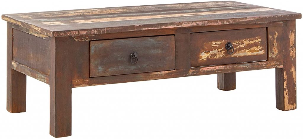  Timbergirl Reclaimed Wood Double Drawers 43" coffee table