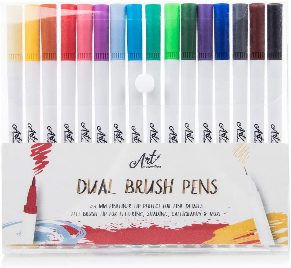 Art Accelerators Dual Brush Pens For Calligraphy