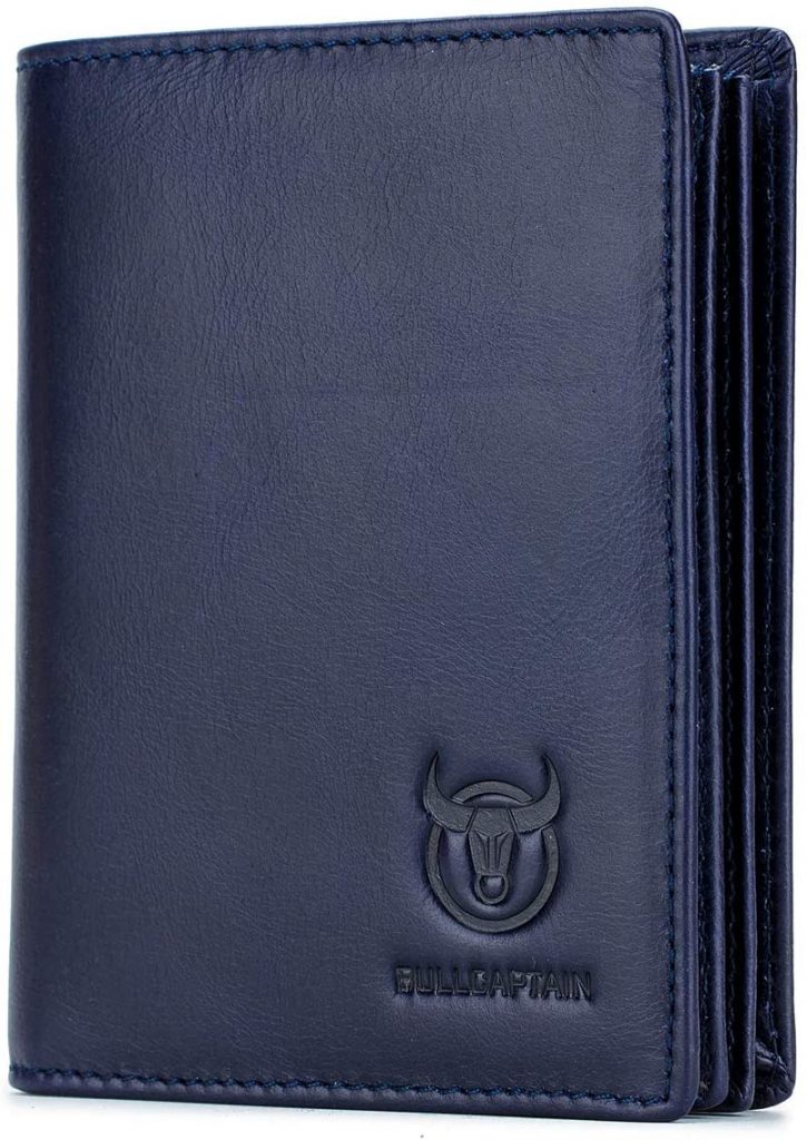  Bullcaptain Large Capacity Genuine Leather Bifold Wallet/Credit Card Holder