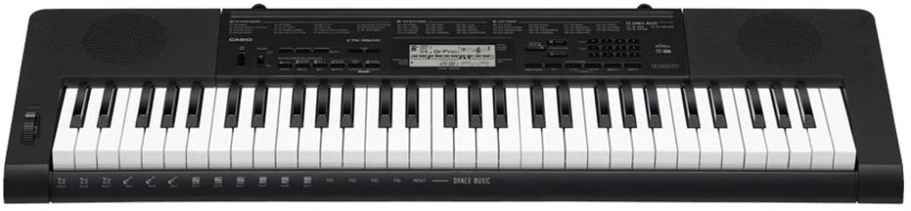  Casio CTK-3500 61-Key Touch Sensitive Portable Keyboard with Power Supply