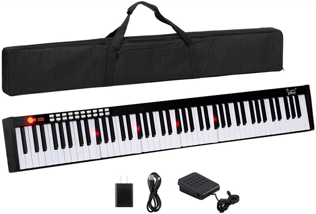  GLARRY 88 Key Digital Piano Portable Touch Sensitive Electronic Keyboard 